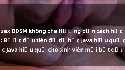sex BDSM không che Hướng dẫn cách học Java cho sinh viên: Bước đầu tiên để tự học Java hiệu quả cho sinh viên mới bắt đầu là gì?